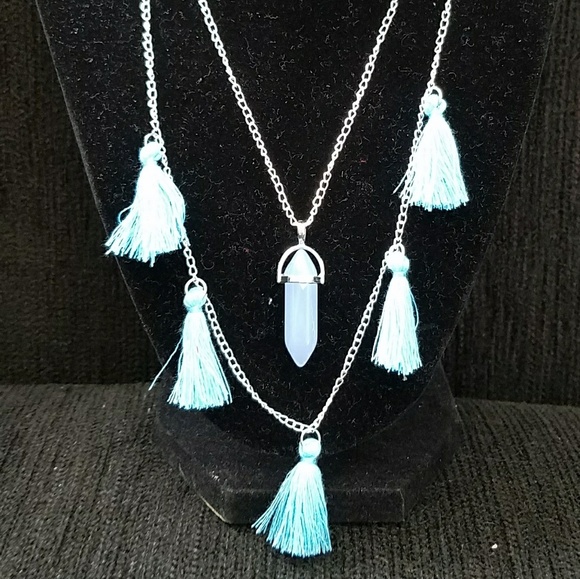 Boho necklace, tassel necklace, Festival jewelry - Picture 5 of 5